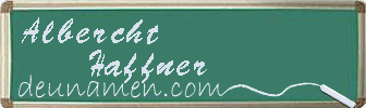 Albercht Haffner Visitenkarte